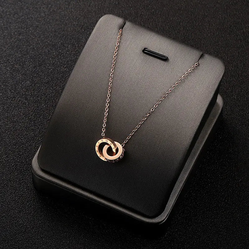 Classic Design Famous Brand Roman numerals Pendant Necklace For Woman Titanium Steel Woman Necklace Luxury Jewelry Female Top Qu - Youks store