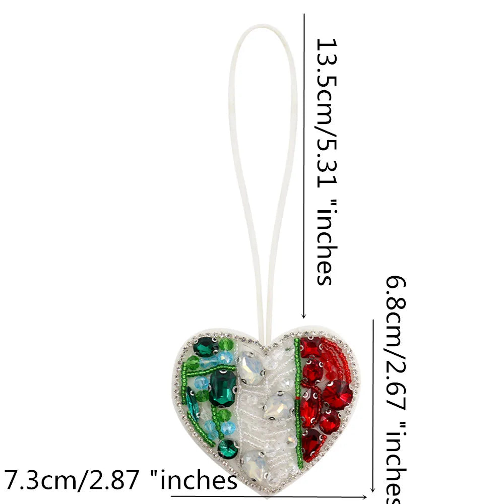 3D Handmade Rhinestone Beaded Coconut tree, butterfly hanging rope Patches Crystal Bag lanyard Patch beading Applique Patch - Youks store