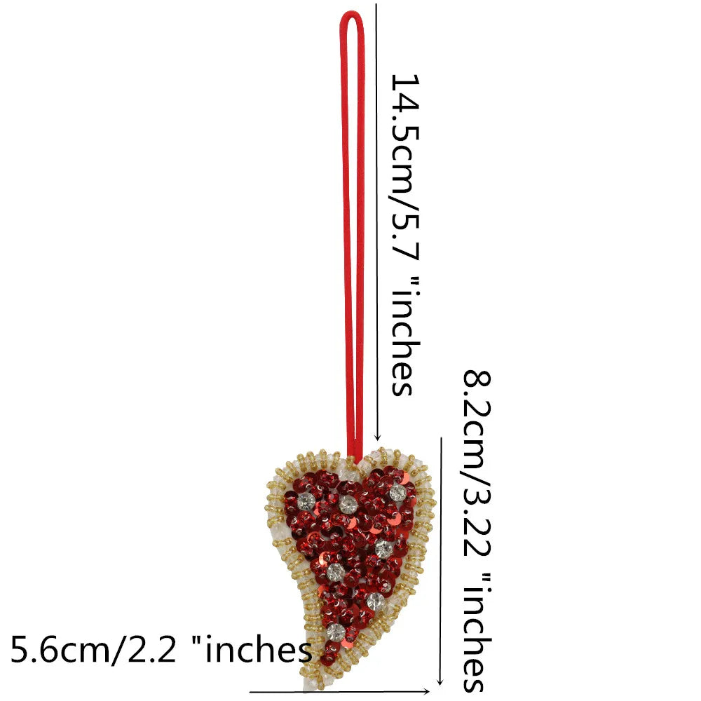 3D Handmade Rhinestone Beaded Coconut tree, butterfly hanging rope Patches Crystal Bag lanyard Patch beading Applique Patch - Youks store