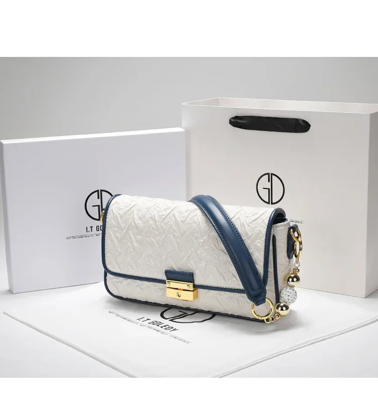 Niche design transfer bead pleated armpit bag bag women's 2024 new fashion crossbody bag - Youks store
