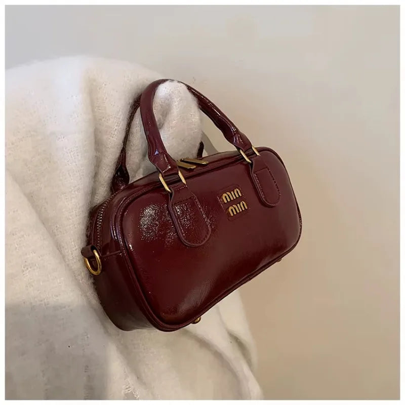 Large Capacity Crossbody Bags Pu Solid Color Zipper Casual Shoulder Bags on Sale 2025 Versatile Sewing Thread Women's Handbags - Youks store