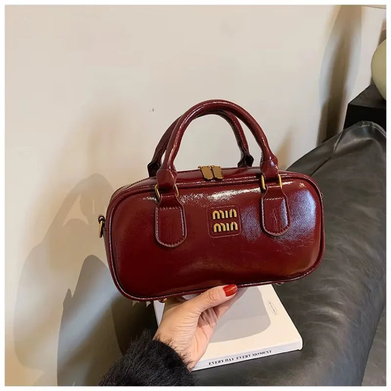 Large Capacity Crossbody Bags Pu Solid Color Zipper Casual Shoulder Bags on Sale 2025 Versatile Sewing Thread Women's Handbags - Youks store