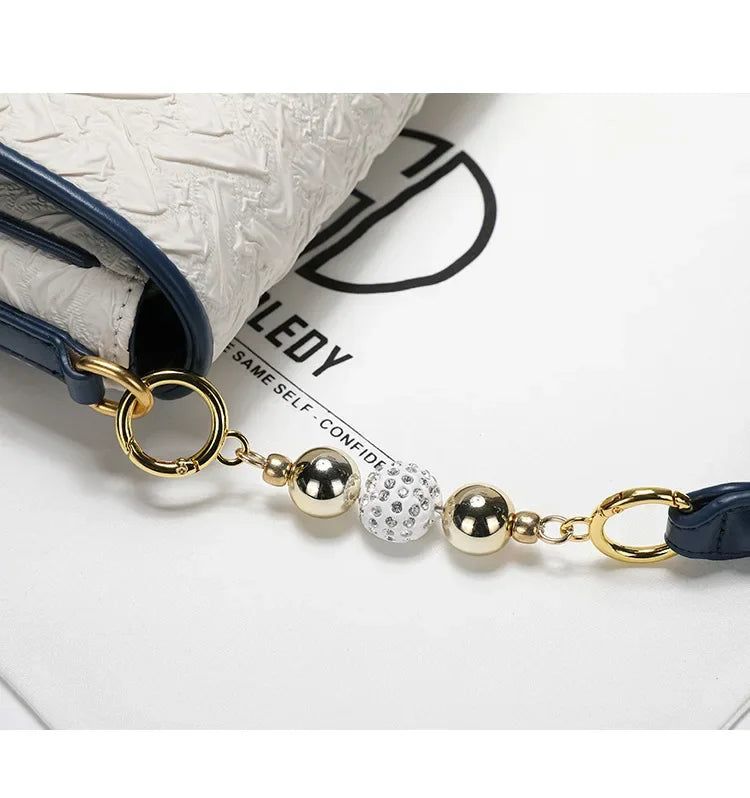 Niche design transfer bead pleated armpit bag bag women's 2024 new fashion crossbody bag - Youks store