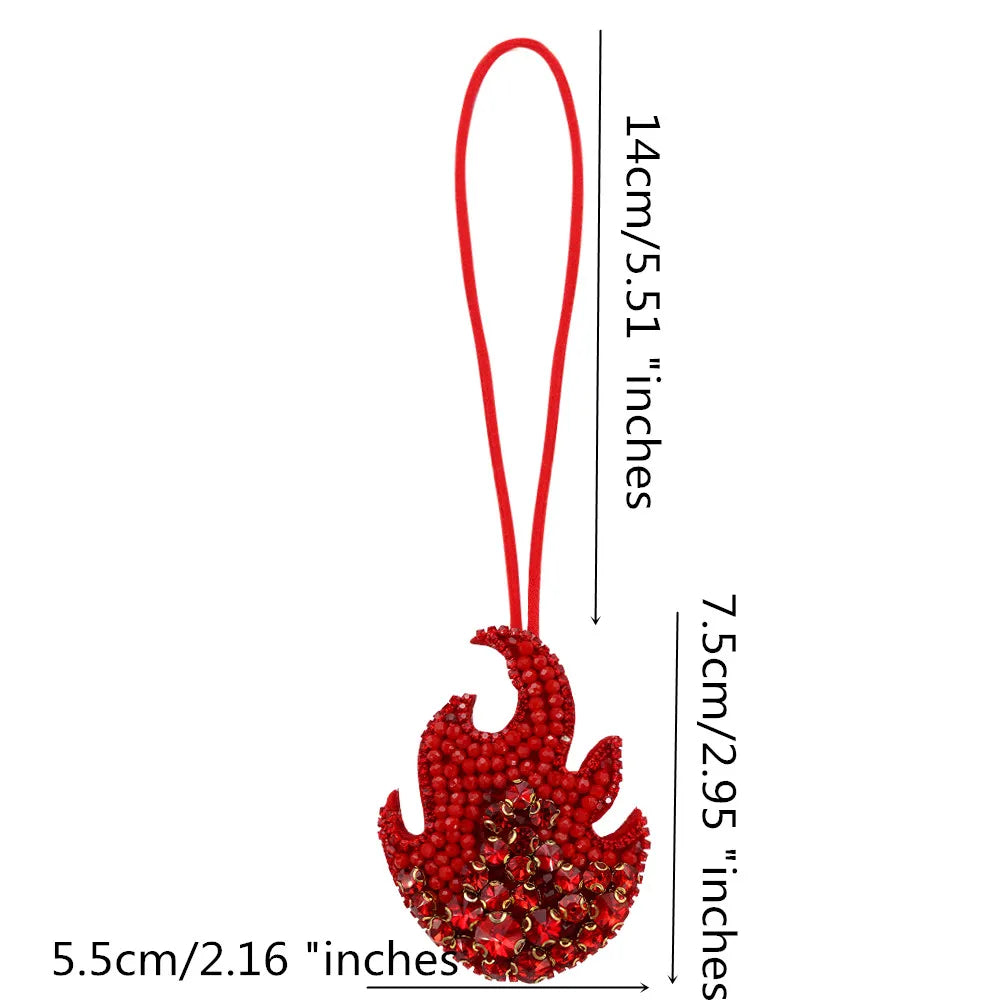 3D Handmade Rhinestone Beaded Coconut tree, butterfly hanging rope Patches Crystal Bag lanyard Patch beading Applique Patch - Youks store