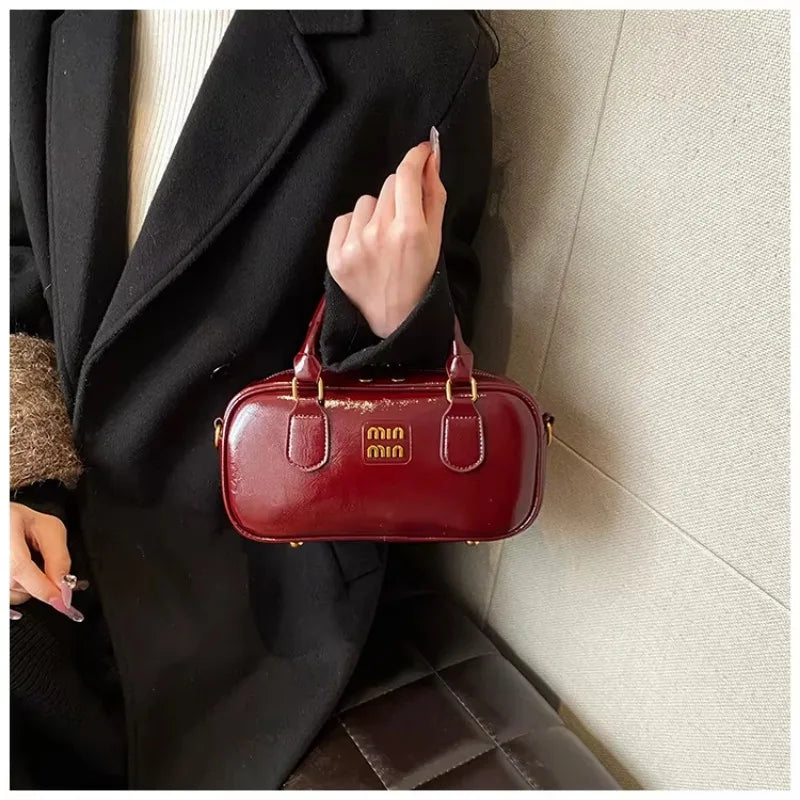 Large Capacity Crossbody Bags Pu Solid Color Zipper Casual Shoulder Bags on Sale 2025 Versatile Sewing Thread Women's Handbags - Youks store
