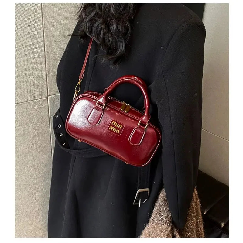 Large Capacity Crossbody Bags Pu Solid Color Zipper Casual Shoulder Bags on Sale 2025 Versatile Sewing Thread Women's Handbags - Youks store