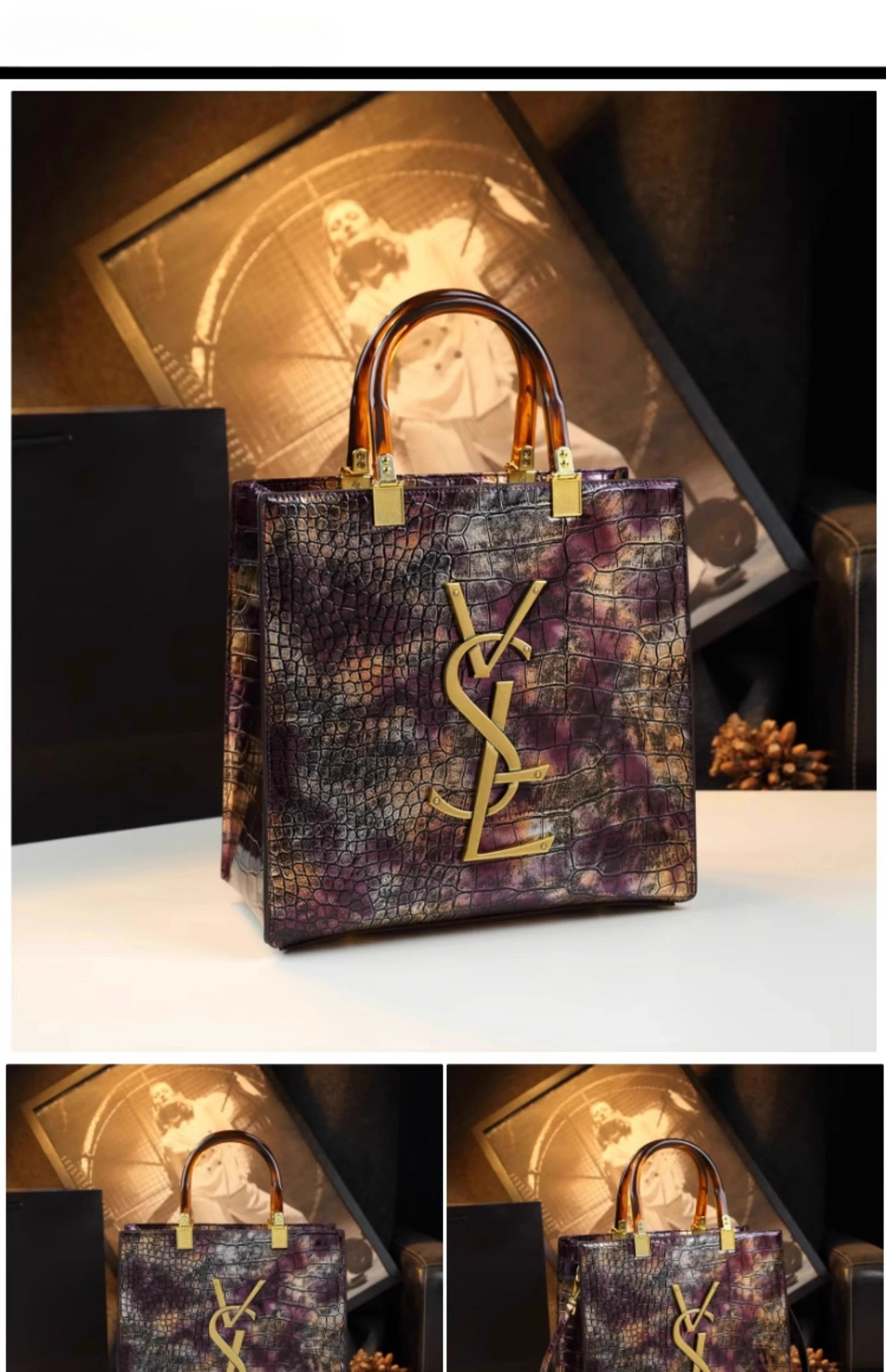 2025 new spring all-match alligator pattern atmosphere middle-aged women's bag large capacity Tote bag - Youks store
