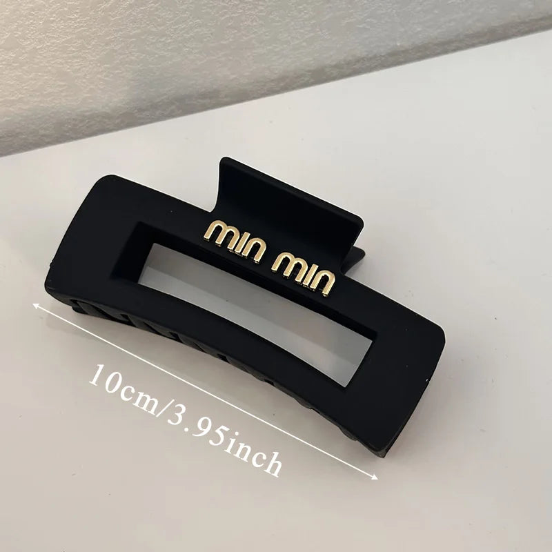 Black Letter Hair Clip for Women Fashion French Elegant Hairgrips Large Hair Claw Clips Girls Hairpins Korean Hair Accessories - Youks store