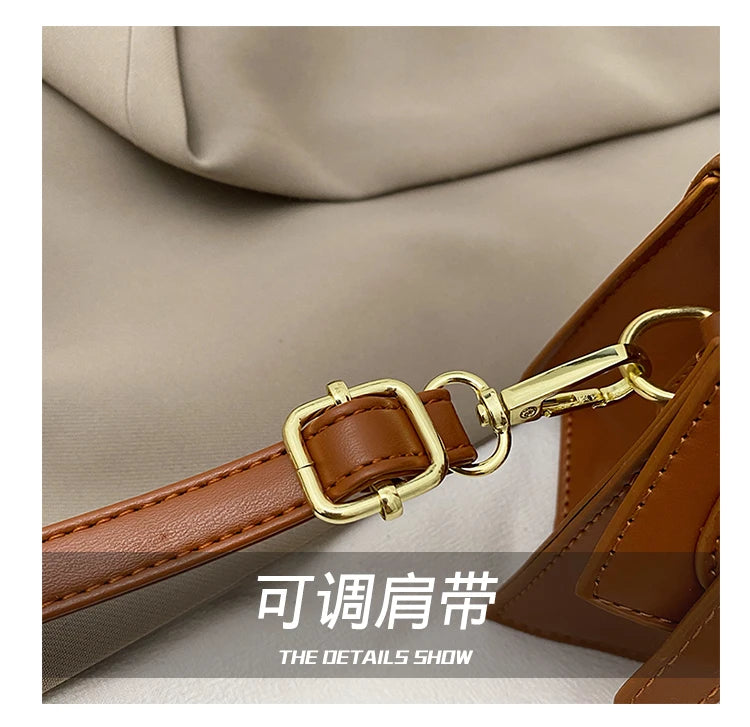 Fashionable Leather Crossbody Bag - Classic Vintage Style With Modern Twist & Luxury Gold-Tone Letter Logo - Youks store