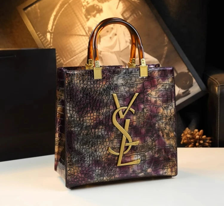 2025 new spring all-match alligator pattern atmosphere middle-aged women's bag large capacity Tote bag - Youks store