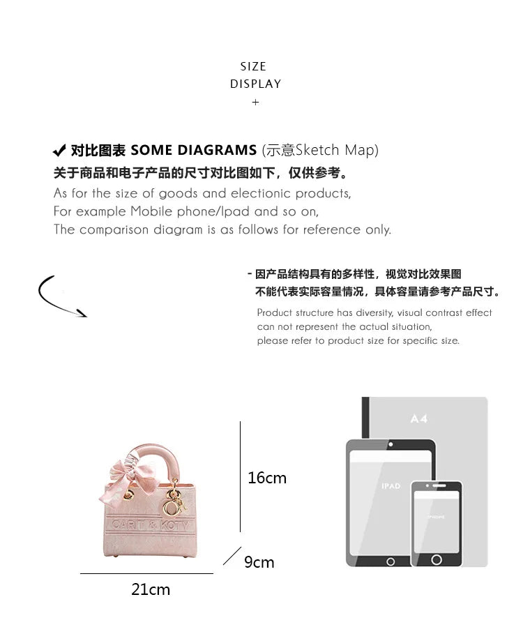 Fashionable bow embroidered tote bag 2024 high-end and large capacity commuting bag - Youks store