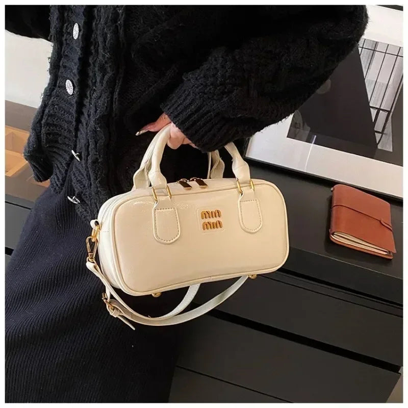 Large Capacity Crossbody Bags Pu Solid Color Zipper Casual Shoulder Bags on Sale 2025 Versatile Sewing Thread Women's Handbags - Youks store