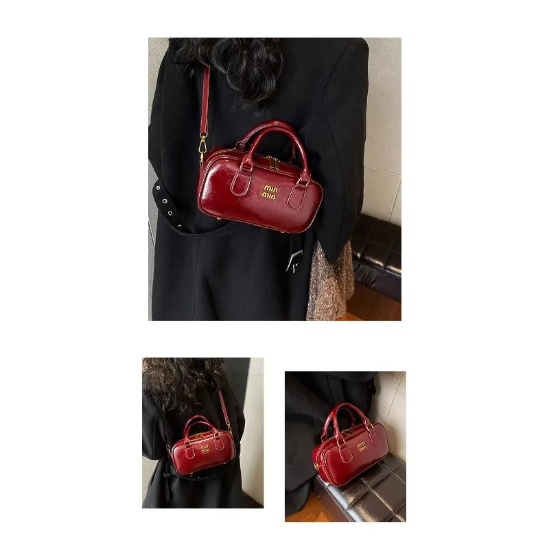 Large Capacity Crossbody Bags Pu Solid Color Zipper Casual Shoulder Bags on Sale 2025 Versatile Sewing Thread Women's Handbags - Youks store