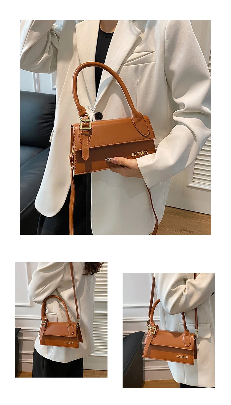 Fashionable Leather Crossbody Bag - Classic Vintage Style With Modern Twist & Luxury Gold-Tone Letter Logo - Youks store