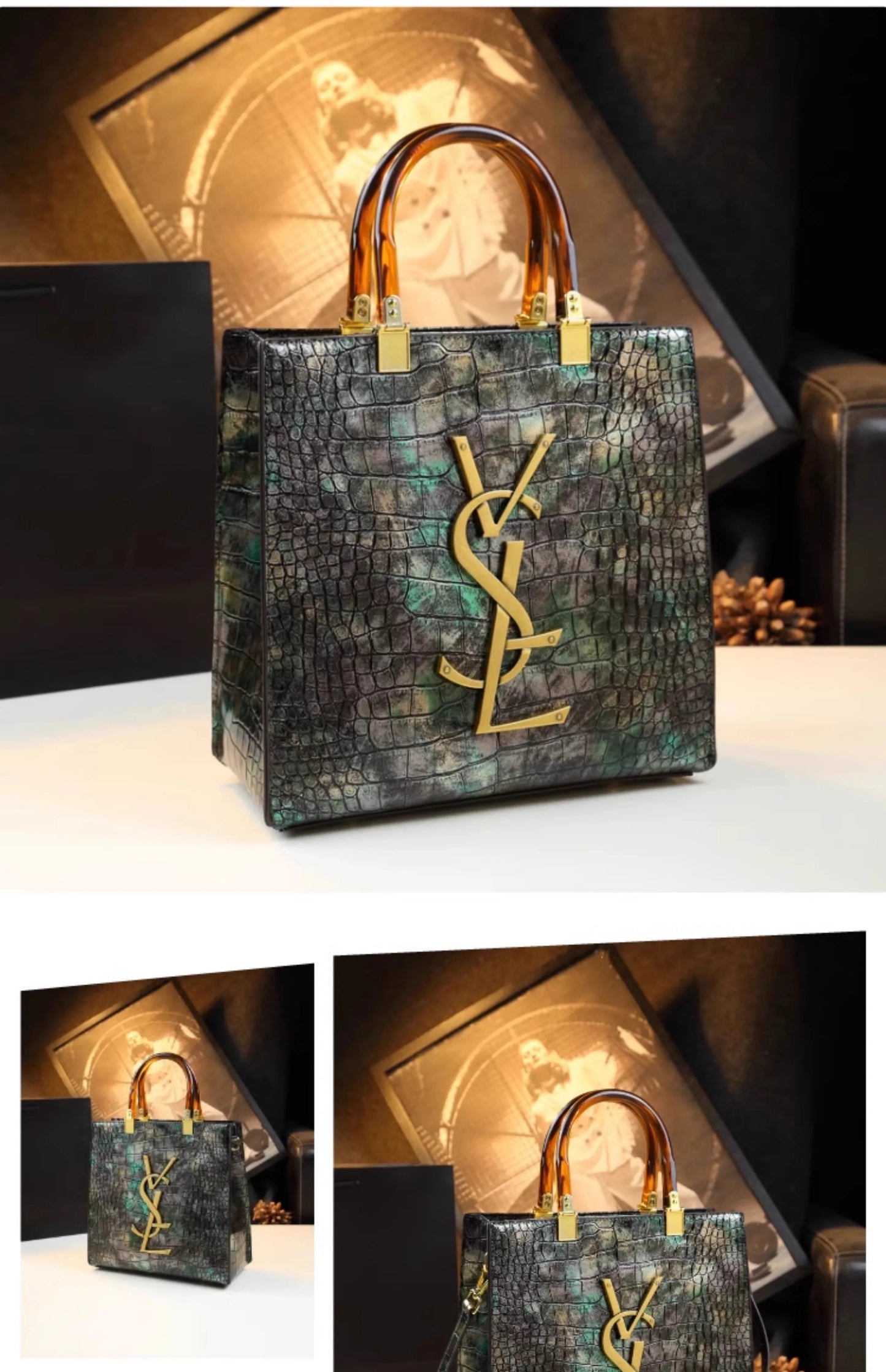 2025 new spring all-match alligator pattern atmosphere middle-aged women's bag large capacity Tote bag - Youks store