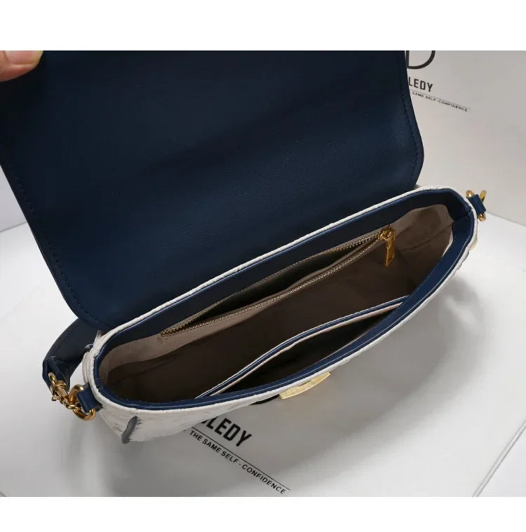 Niche design transfer bead pleated armpit bag bag women's 2024 new fashion crossbody bag - Youks store