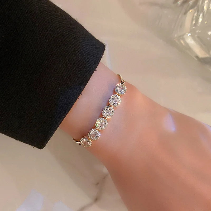 Elegant Black Crystal Eyes Snake Zircon Bracelet Women's Fashionable Personalized Daily Accessory Party Jewelry Birthday Gifts - Youks store
