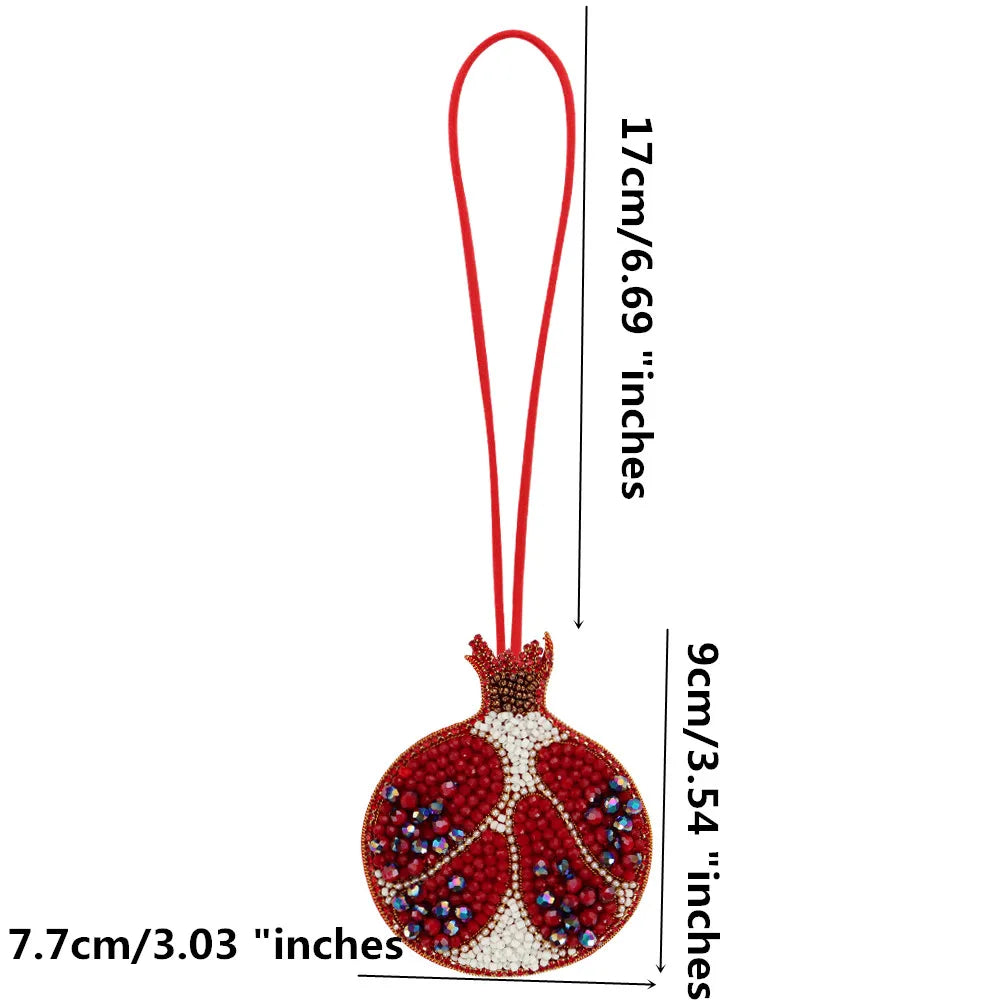 3D Handmade Rhinestone Beaded Coconut tree, butterfly hanging rope Patches Crystal Bag lanyard Patch beading Applique Patch - Youks store