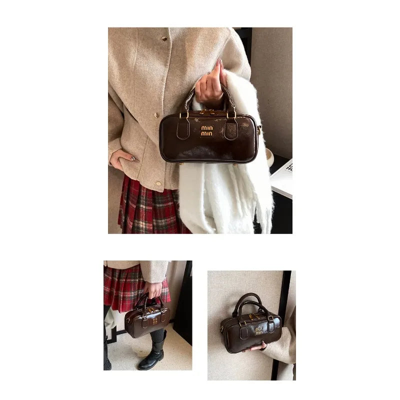 Large Capacity Crossbody Bags Pu Solid Color Zipper Casual Shoulder Bags on Sale 2025 Versatile Sewing Thread Women's Handbags - Youks store