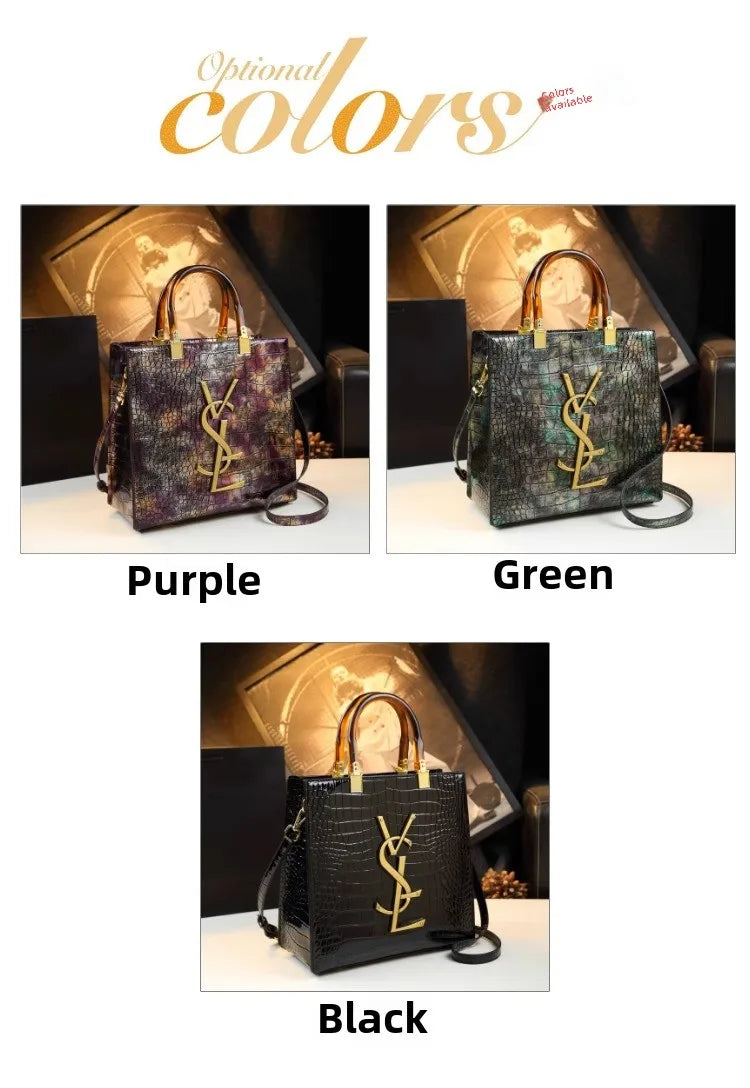 2025 new spring all-match alligator pattern atmosphere middle-aged women's bag large capacity Tote bag - Youks store