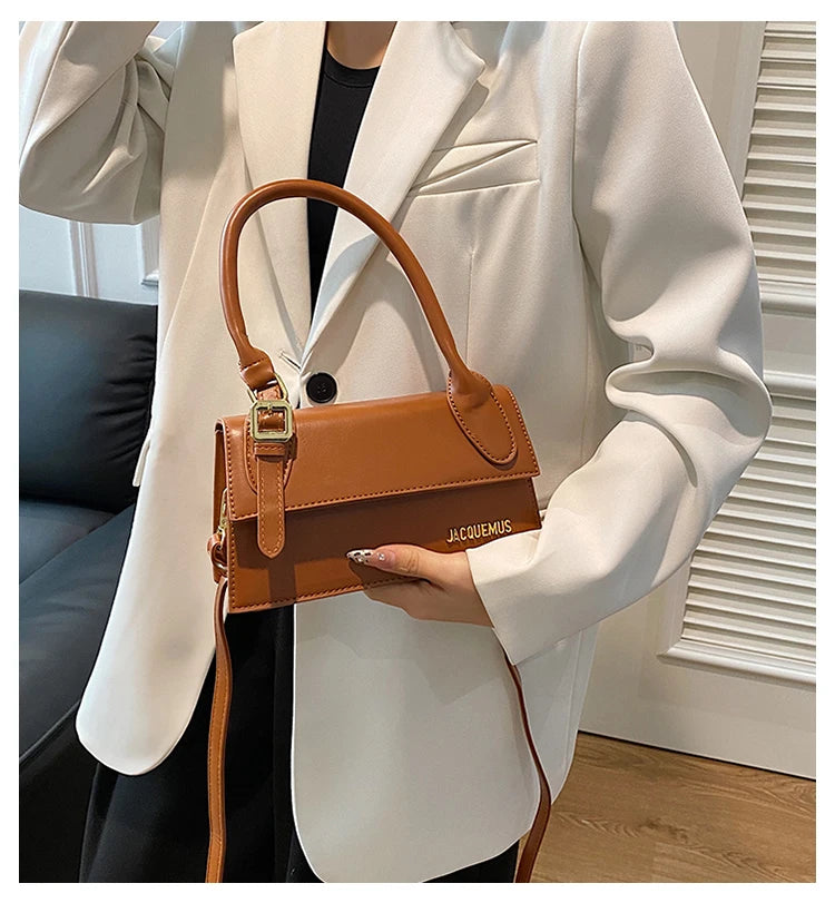 Fashionable Leather Crossbody Bag - Classic Vintage Style With Modern Twist & Luxury Gold-Tone Letter Logo - Youks store