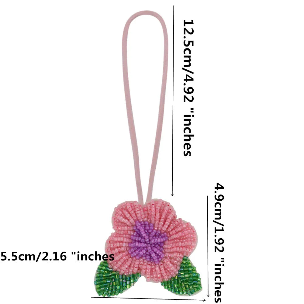 3D Handmade Rhinestone Beaded Coconut tree, butterfly hanging rope Patches Crystal Bag lanyard Patch beading Applique Patch - Youks store