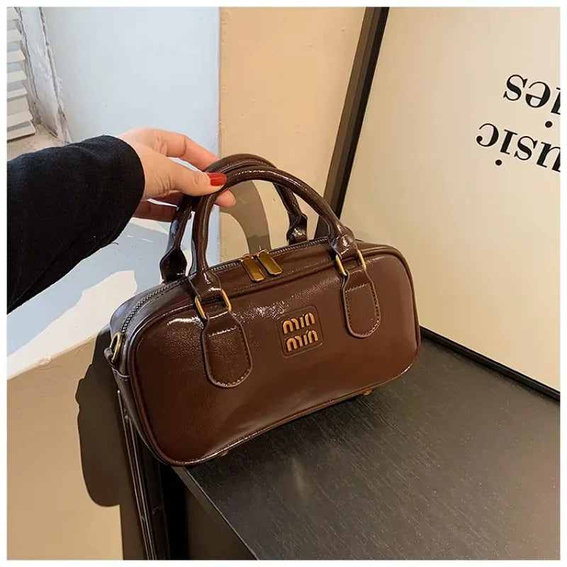Large Capacity Crossbody Bags Pu Solid Color Zipper Casual Shoulder Bags on Sale 2025 Versatile Sewing Thread Women's Handbags - Youks store