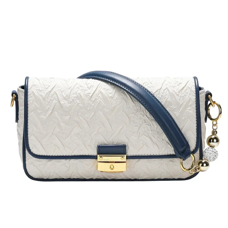 Niche design transfer bead pleated armpit bag bag women's 2024 new fashion crossbody bag - Youks store