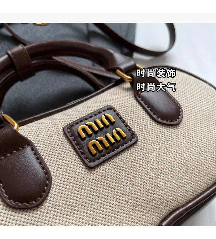 Hand-carrying bowling bag female famous brand 2025 summer new retro fashion shoulder bag high-end trend all-match messenger bag - Youks store