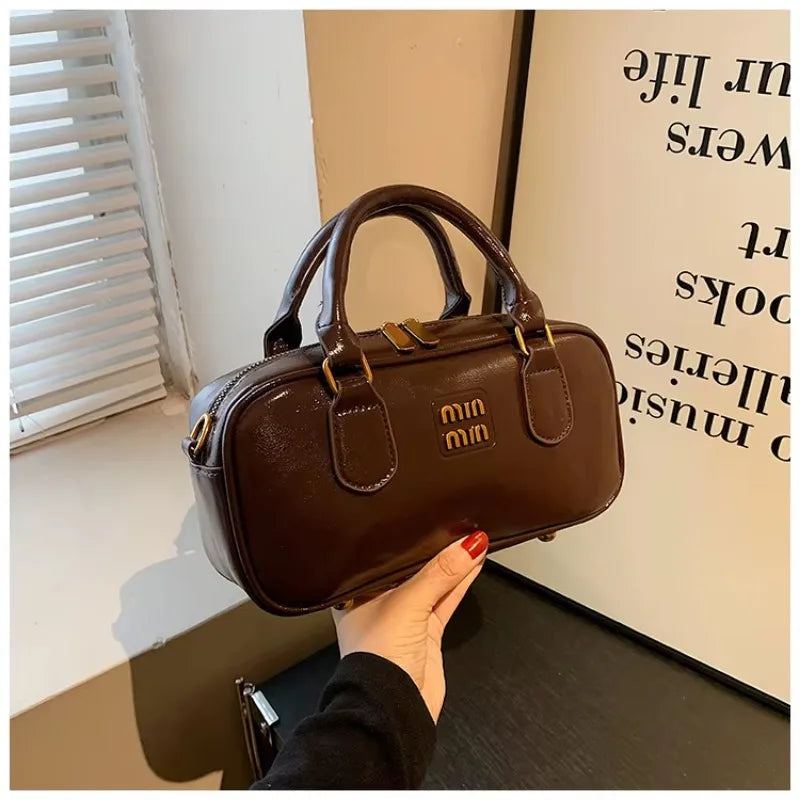 Large Capacity Crossbody Bags Pu Solid Color Zipper Casual Shoulder Bags on Sale 2025 Versatile Sewing Thread Women's Handbags - Youks store