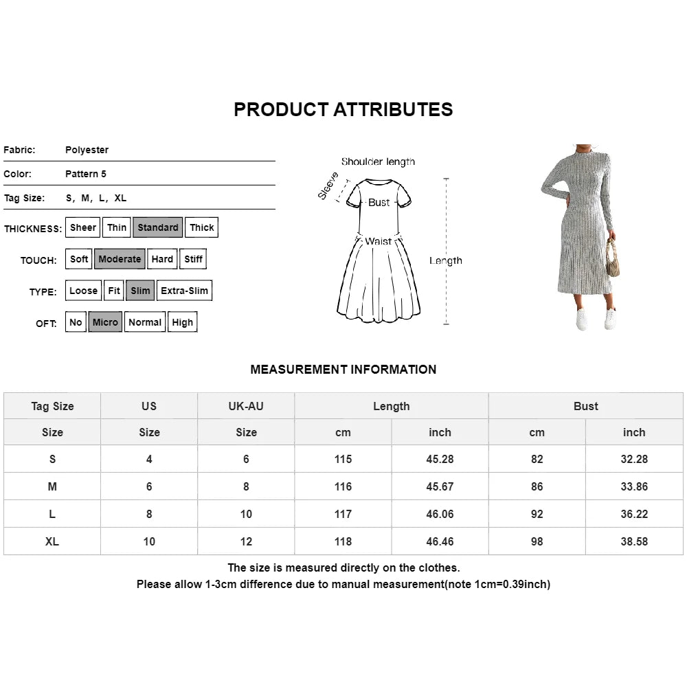 Women Elegant Bodycon Knit Dress Autumn Winter Hooded Turtleneck Temperament Slim Long Sleeve Solid Ribbed Long Dress Streetwear - Youks store