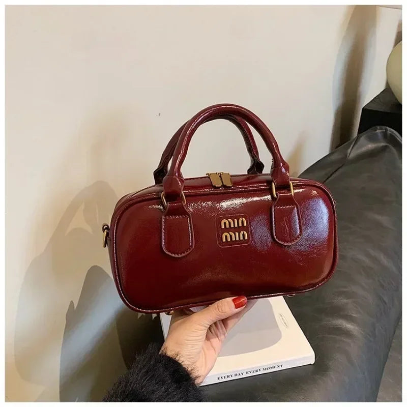 Large Capacity Crossbody Bags Pu Solid Color Zipper Casual Shoulder Bags on Sale 2025 Versatile Sewing Thread Women's Handbags - Youks store