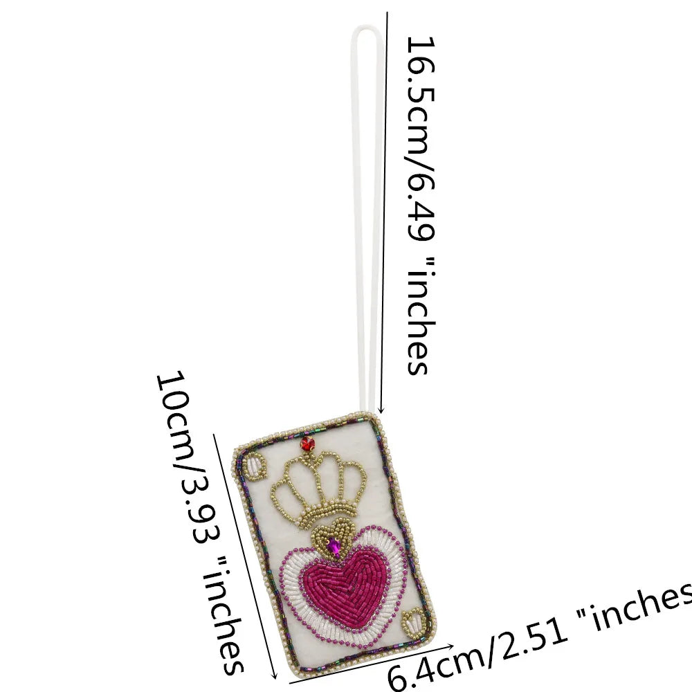 3D Handmade Rhinestone Beaded Coconut tree, butterfly hanging rope Patches Crystal Bag lanyard Patch beading Applique Patch - Youks store