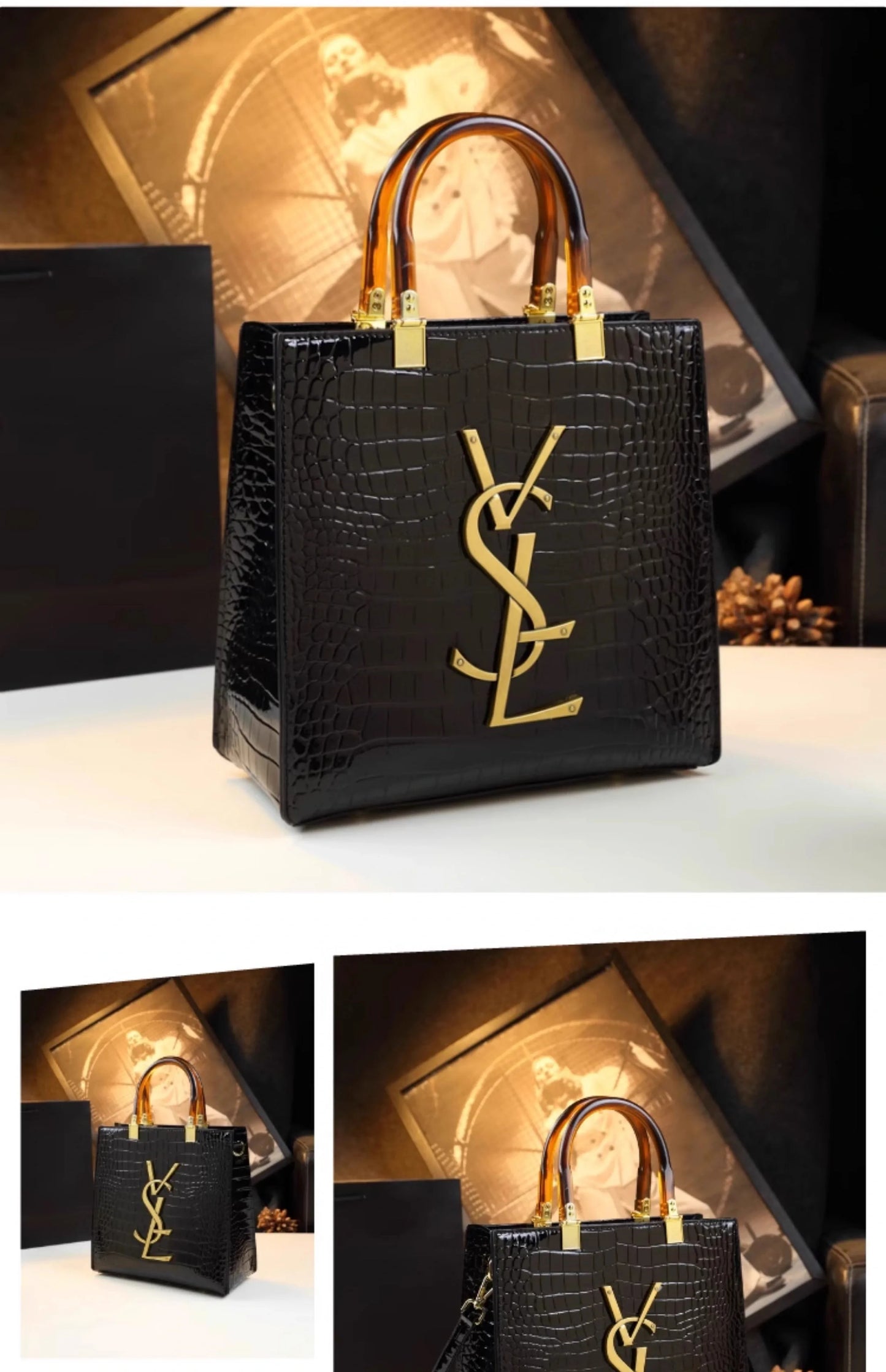 2025 new spring all-match alligator pattern atmosphere middle-aged women's bag large capacity Tote bag - Youks store