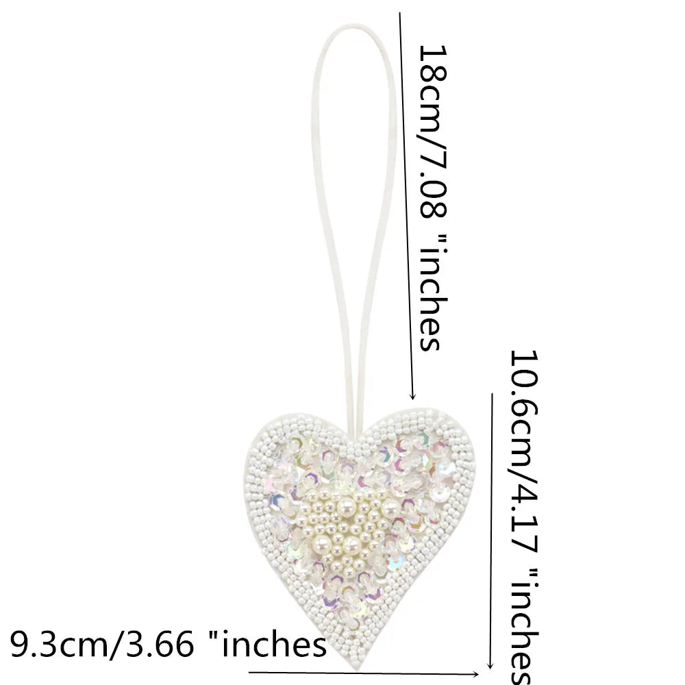 3D Handmade Rhinestone Beaded Coconut tree, butterfly hanging rope Patches Crystal Bag lanyard Patch beading Applique Patch - Youks store