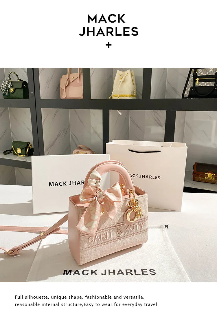 Fashionable bow embroidered tote bag 2024 high-end and large capacity commuting bag - Youks store