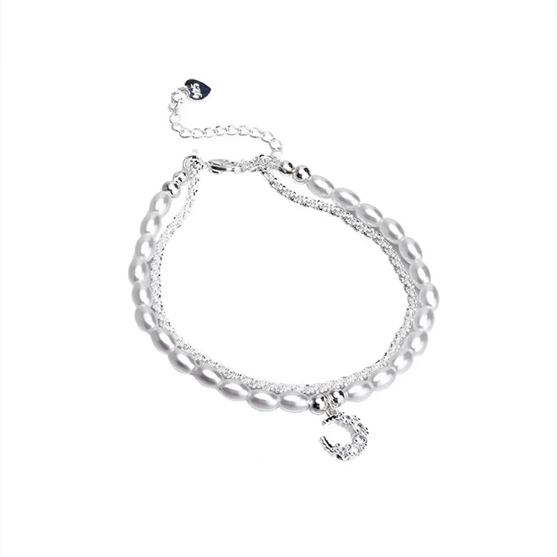 Geometric Smooth Rhinestone Chain Five Leaf Grass Flower Adjustable Bracelets for Women Fashion Jewelry Minimalist Accessories