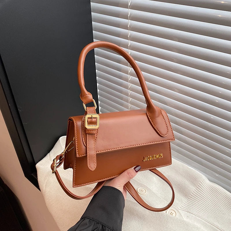 Fashionable Leather Crossbody Bag - Classic Vintage Style With Modern Twist & Luxury Gold-Tone Letter Logo - Youks store