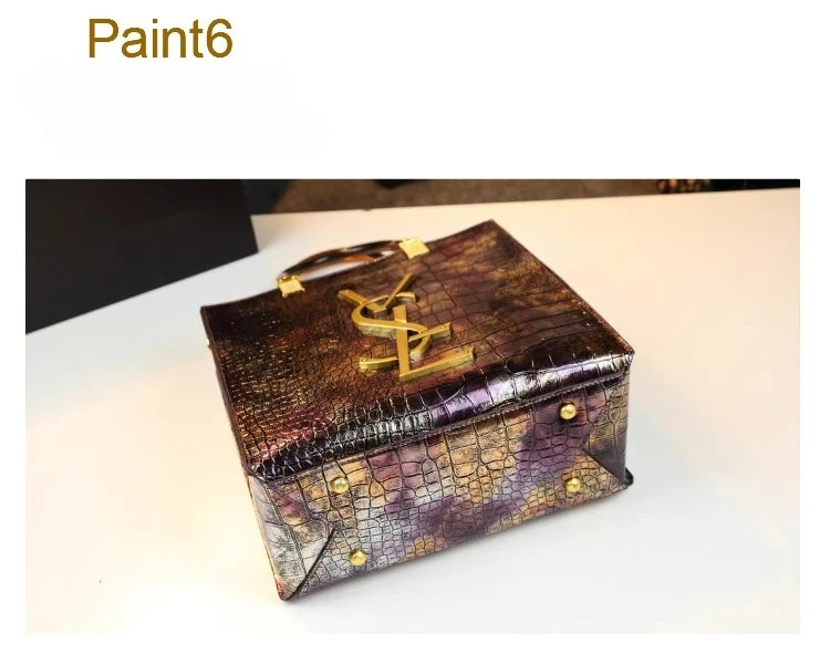 2025 new spring all-match alligator pattern atmosphere middle-aged women's bag large capacity Tote bag - Youks store