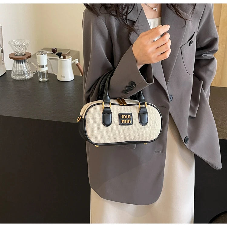 Hand-carrying bowling bag female famous brand 2025 summer new retro fashion shoulder bag high-end trend all-match messenger bag - Youks store