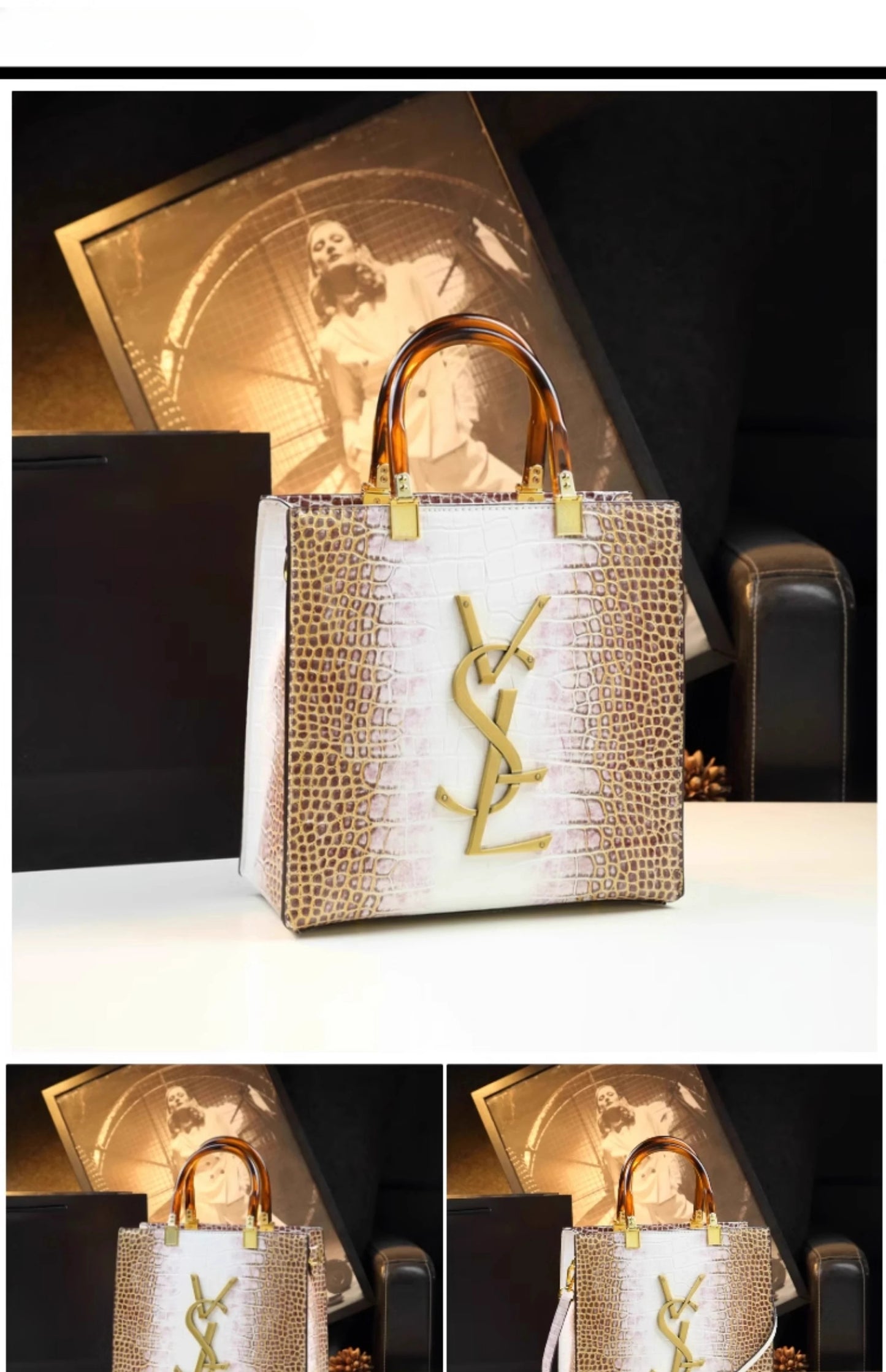 2025 new spring all-match alligator pattern atmosphere middle-aged women's bag large capacity Tote bag - Youks store