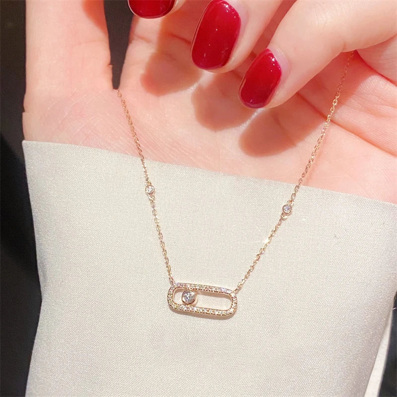 RAKOL 1: 1 Paper clip restoration AAA+ Zircon Bracelet For Women Fashion Simple Commuting Bracelet For Girls Party Jewelry Gift - Youks store