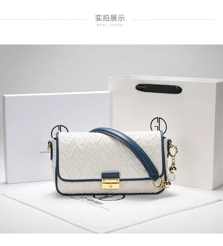 Niche design transfer bead pleated armpit bag bag women's 2024 new fashion crossbody bag - Youks store