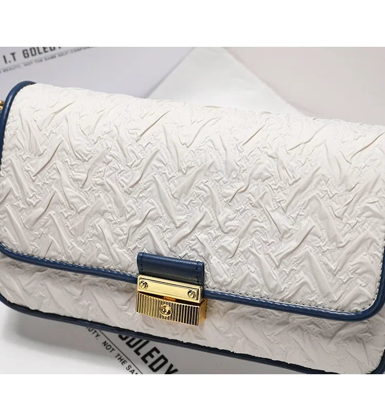 Niche design transfer bead pleated armpit bag bag women's 2024 new fashion crossbody bag - Youks store