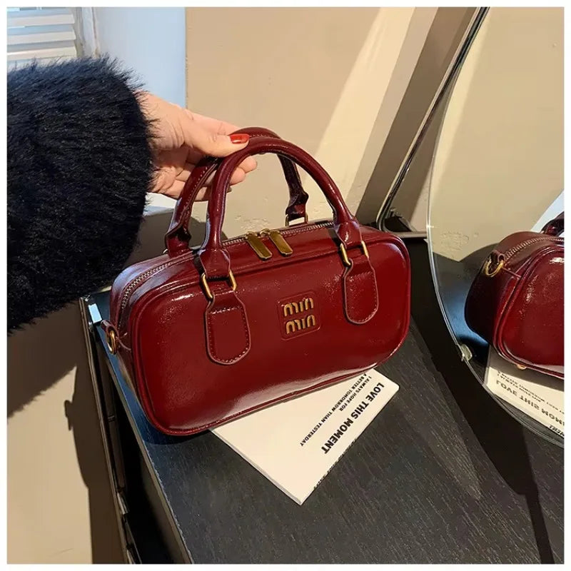 Large Capacity Crossbody Bags Pu Solid Color Zipper Casual Shoulder Bags on Sale 2025 Versatile Sewing Thread Women's Handbags - Youks store
