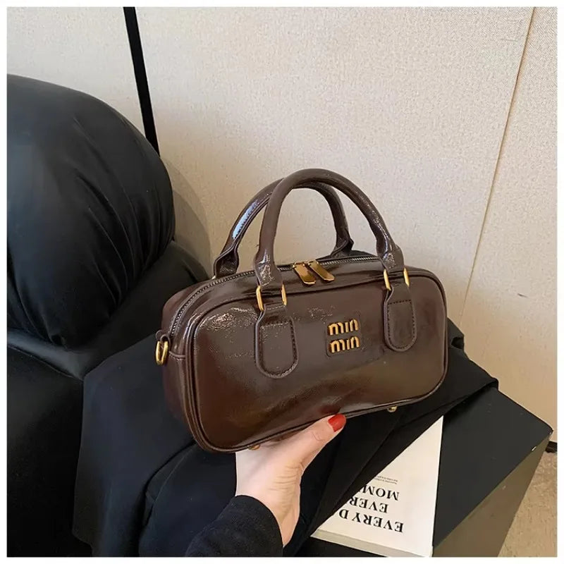 Large Capacity Crossbody Bags Pu Solid Color Zipper Casual Shoulder Bags on Sale 2025 Versatile Sewing Thread Women's Handbags - Youks store