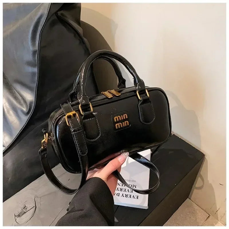 Large Capacity Crossbody Bags Pu Solid Color Zipper Casual Shoulder Bags on Sale 2025 Versatile Sewing Thread Women's Handbags - Youks store