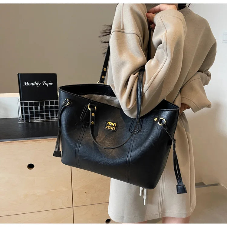 2025 Spring And Autumn Handheld Tote Bag High End Small Fragrant Style Large Capacity Single Shoulder New Korean Edition Commute - Youks store