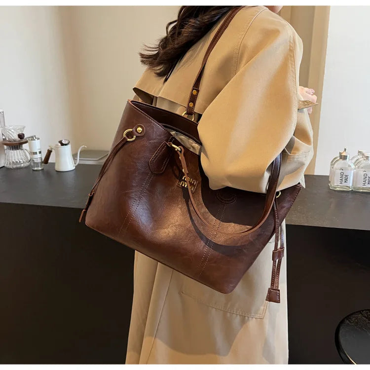 2025 Spring And Autumn Handheld Tote Bag High End Small Fragrant Style Large Capacity Single Shoulder New Korean Edition Commute - Youks store
