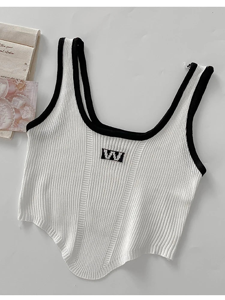 HELIAR Women Irregular Tops For Women Sexy Crop Tops Summer Sleeveless Sweet Tops Cloth Summer Y2K Tops For Women 2024 - Youks store